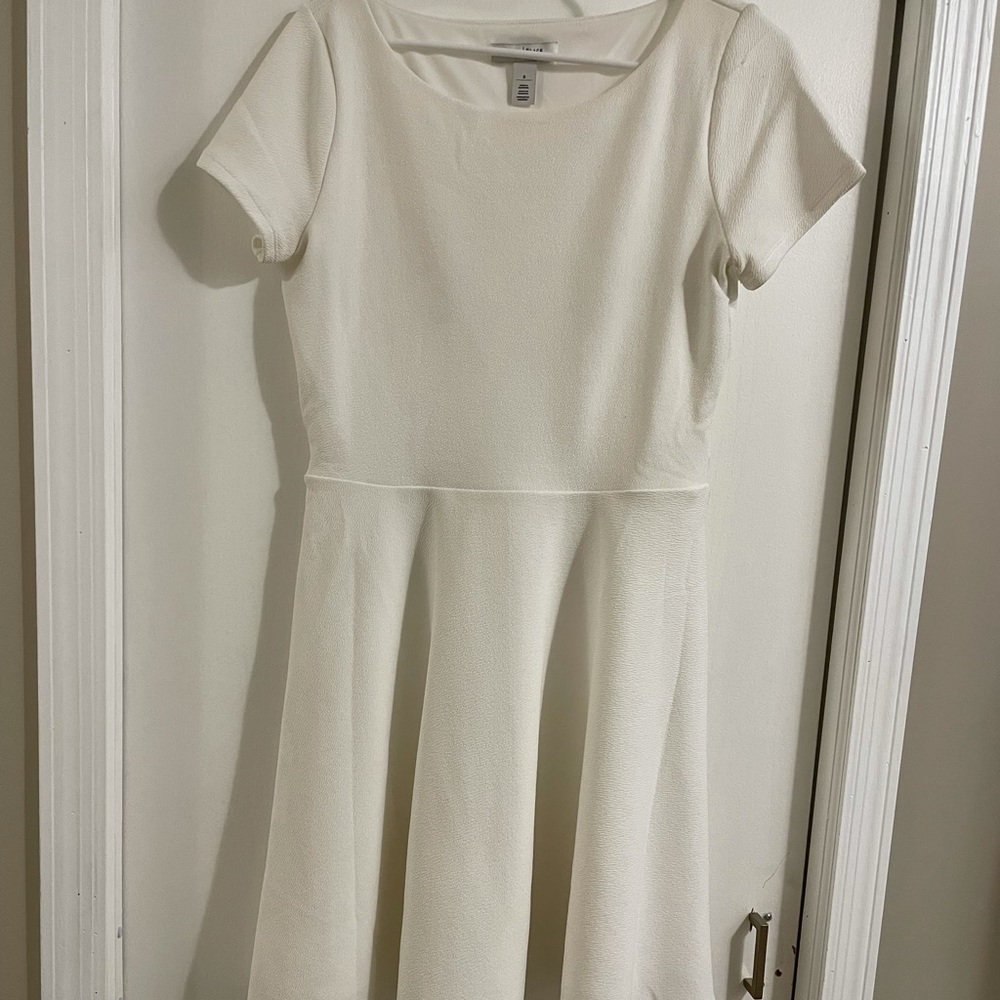 White House Black Market white tshirt dress